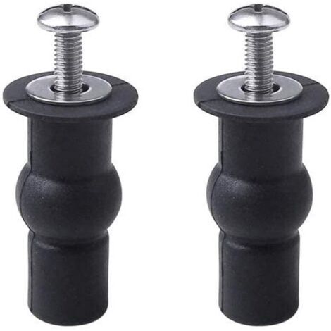 2 pièces Abattant WC Fixations Charnières Store Charnières Trou de Fixation Extensible Caoutchouc Vis Convient à Toutes Les Toilettes (14mm)