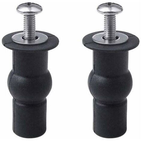 2 pièces Abattant WC Fixations Charnières Store Charnières Trou de Fixation Extensible Caoutchouc Vis Convient à Toutes Les Toilettes (14mm)