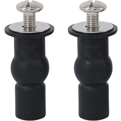 2 Pièces Abattant WC Fixations Charnières, Vis de Fixation du Couvercle des Toilettes, Charnière de Siège de Toilette, pour les Sièges de Toilette, les Sièges de Toilette Généraux(Noir)