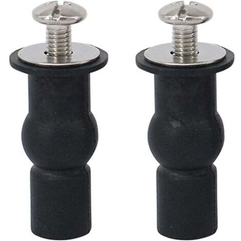 2 Pièces Abattant WC Fixations Charnières, Vis de Fixation du Couvercle des Toilettes, Charnière de Siège de Toilette, pour les Sièges de Toilette, les Sièges de Toilette Généraux(Noir)