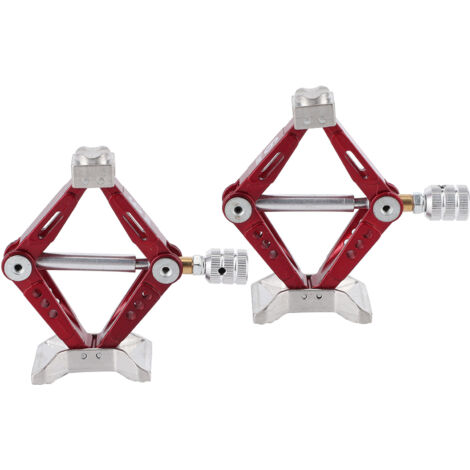 2 Pièces Accessoire de Cric Métallique Universel en Forme de Losange Réglable pour Voiture RC 1/10 Rouge