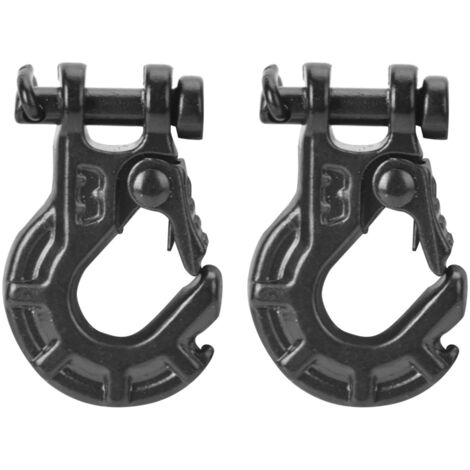 2 Pièces Accessoire Véhicule Radiocommandé - Treuil Métallique Crochet Remorque 1/10 pour RC4WD Warn