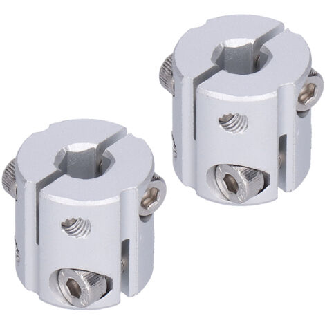 2 pièces Accouplement d'arbre en alliage d'aluminium à trou hexagonal, haute charge, pour pièces de 8mm à 12mm