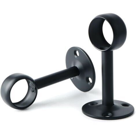 2 Pièces Acier Inoxydable Tringle à Rideau Supports, pour Poteau Tiges de Suspension au Plafond pour Armoire de Rideau de Douche, Dia 32mm
