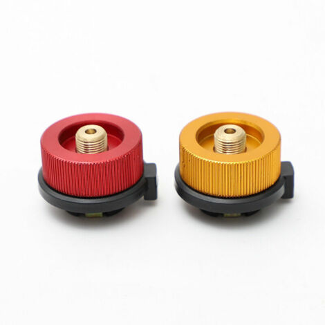 2 PIÈCES Adaptateur de Bouteille de Gaz Buse de Transfert Connecteur pour Brûleur de poêle Réchaud de Camping, Conversion de tête de Cartouche de gaz Type de Bouteille de buse