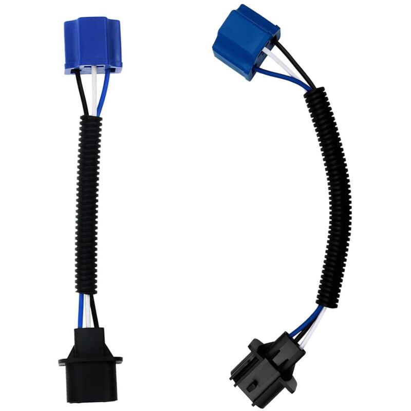 2 pièces adaptateur de douille pour ampoule LED/halogène H4 à H13 pour voiture avec faisceau de câbles – Connecteur de faisceau de câbles pour