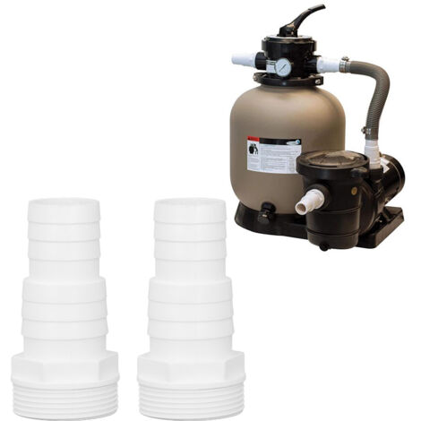 2 Pièces Adaptateur de Tuyau 1-1/2" Filetage Extérieur Raccordement en T pour Nettoyage de Soupape Filtre Pompe Accessoires