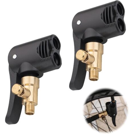 2 Pièces Adaptateur de Valve de Pneu de Voiture, Embout Gonflage Pneu Voiture, Embout Pompe Velo, Compatible avec Pneus Schrader/Presta, pour Voiture, Camion, Vélo, Moto