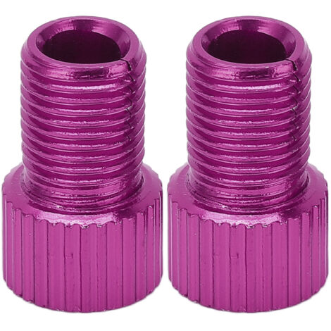 2 pièces Adaptateur de Valve Vélo Presta en Schrader Résistant pour Pompe Montagne Violet