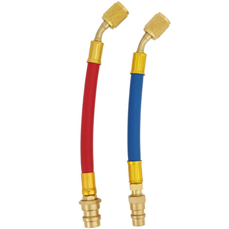 2 Pièces Adaptateur pour Climatisation Laiton R134A vers R12 Connecteur Femelle Fileté SAE 1/4 Accessoires Auto