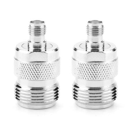 2 pièces Adaptateur RF Connecteur Coaxial Type N Femelle vers SMA Femelle Convertisseur de Test