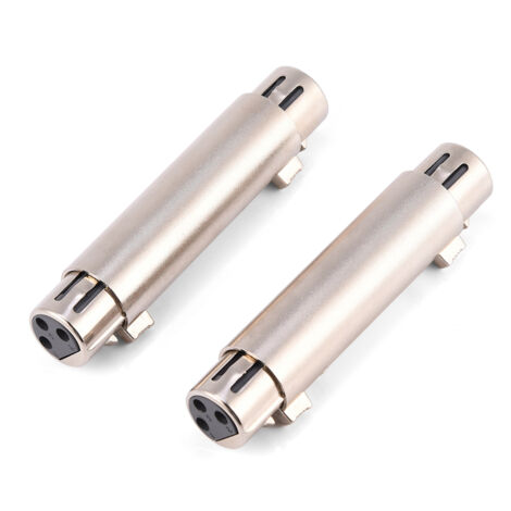 2 Pièces Adaptateur XLR Femelle à Femelle 3 Broches pour Microphone Audio
