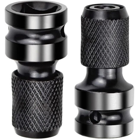 2 Pièces Adaptateurs de Douille 1/2" Carré à 1/4" Adaptateur Impact Cle a Choc Convertisseur de Libération Rapide pour Clé à Cliquet Impact et Porte-embout de Tournevis