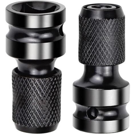 2 Pièces Adaptateurs de Douille 1/2" Carré à 1/4" Adaptateur Impact Cle a Choc Convertisseur de Libération Rapide pour Clé à Cliquet Impact et Porte-embout de Tournevis
