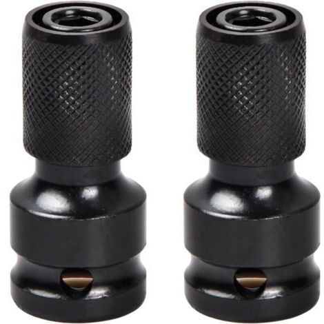 2 Pièces Adaptateurs de Douille, Adaptateur Carrés Impact Accessoires pour Clés a Chocs à Tige à Cliquet 1/2 1/4 pour la Perceuse, Convertisseur de Mandrin à Libération Rapide (B)