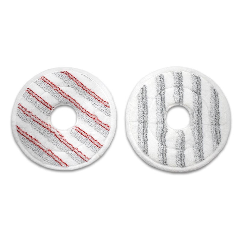 2 pièces adaptation Vileda microlida mop chiffon de rechange microfibre rotary stick type mop head accessoires - Gray Red