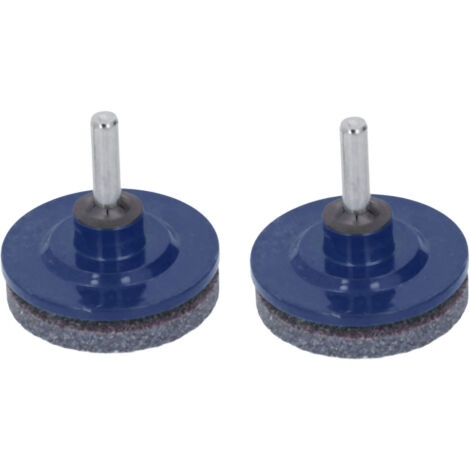2 pièces affûteuse de lames de tondeuse à gazon en acier inoxydable ABS accessoires de lame de perceuse pour jardin cour bleue