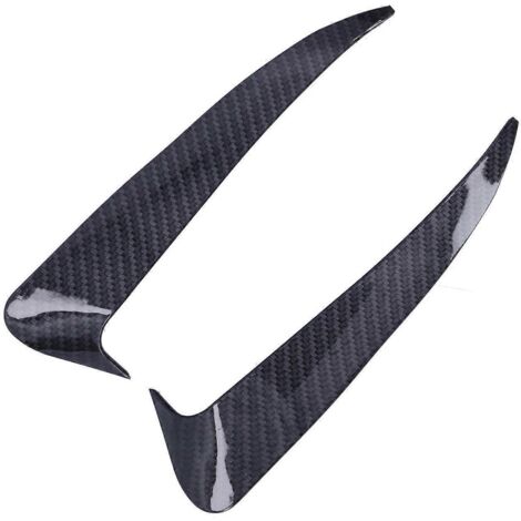2 pièces Aileron Déflecteur Latéral Arrière Canard Gauche Droit Compatible Mercedes-Benz Classe C W205 C180 C200 (Fibre de Carbone)