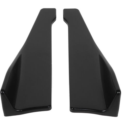 2 pièces Aileron Universel pour Pare-chocs Arrière, Protection de Bas de Caisse Noir Brillant