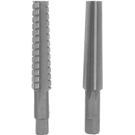 2 Pièces Alésoir HSS MT2 Cône Fin/rugueux Alésoir Ensemble D'outils Tige Droite 1.5x12.5cm