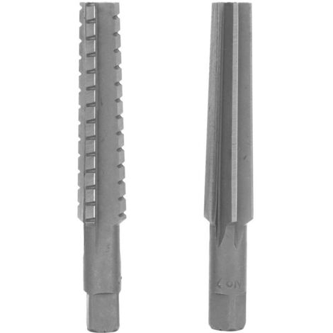 2 Pièces Alésoir HSS MT2 Cône Fin/rugueux Alésoir Ensemble D'outils Tige Droite 1.5x12.5cm