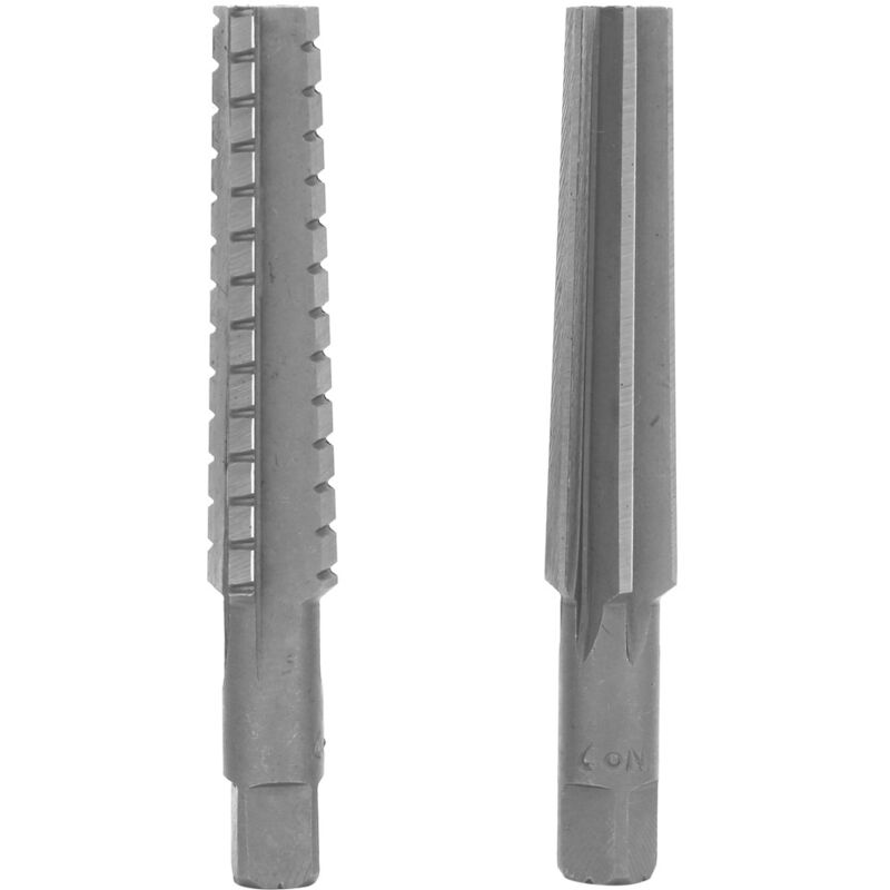 2 Pièces Alésoir hss MT2 Cône Fin/rugueux Alésoir Ensemble D'outils Tige Droite 1.5x12.5cm