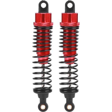 2 pièces Amortisseurs Métalliques 1/10 pour Voiture RC HSP, Accessoires Rouge 85mm