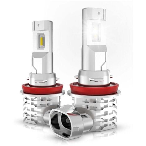 2 Pièces Ampoule H11/H8/H9 LED, 6500K Blanc pour Voiture 12V-24V d'ampoule Phare Kit de Remplacement