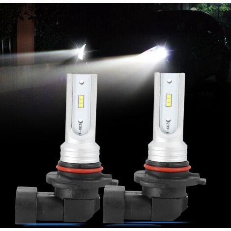 2 pièces Ampoule LED 9005 HB3 72W 6000K Blanc Lumière de Brouillard avec Décodeur