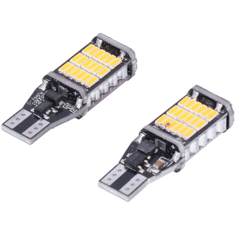 2 pièces Ampoule LED Voiture pour Feux de Recul et Stationnement, Compatible T15 W16W, Lumière Jaune - Pièce Auto
