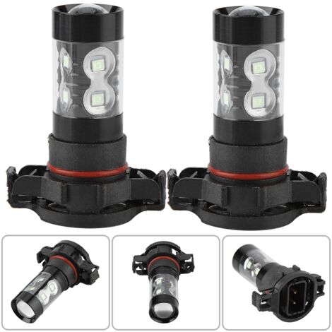 2 pièces Ampoules H16 5202 8000K Bleu Glacial 100W 20 LEDs pour Phares et Anti-brouillard Voiture
