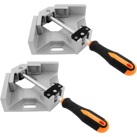 2 Pieces Angle Clamp, 90 Degree Perfect Angle Clamp, 2 Adjustable Handle, Clamp Vise for Woodworking Carpenter,（Large Size）