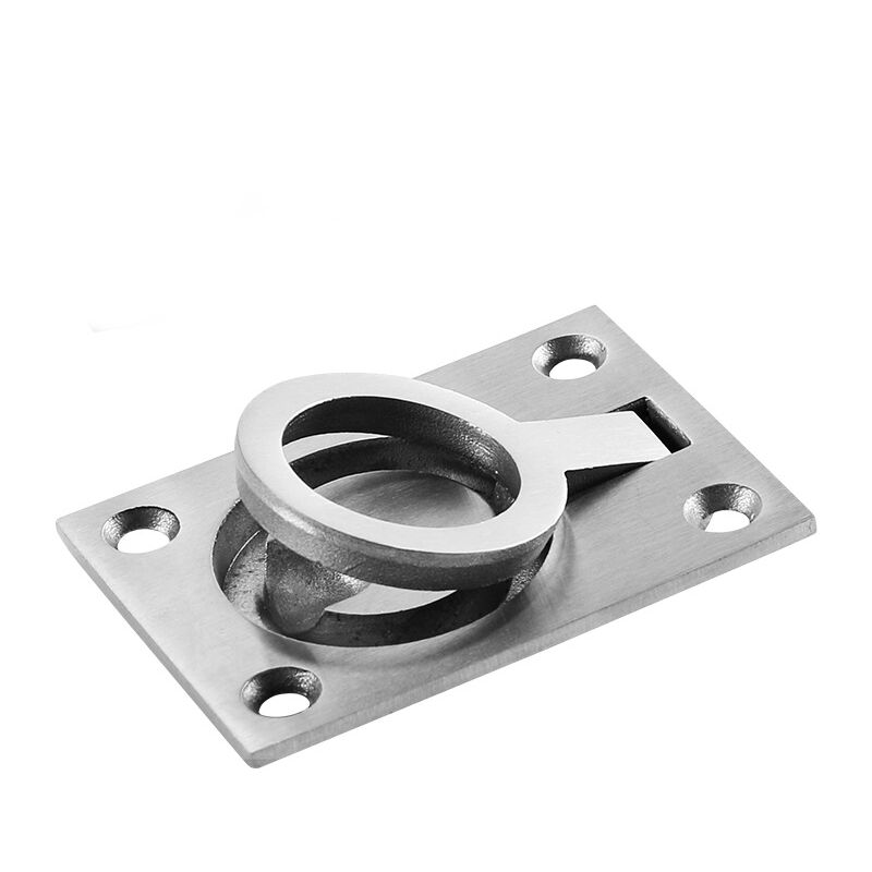2 pièces anneau de traction carré boucle de plancher marin couvercle de pont couvercle de trappe poignée d'accès 65x46mm