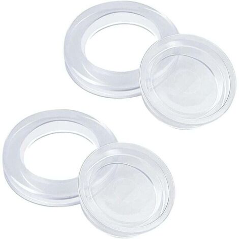 2 Pièces Anneau de Trou pour Parasol de Table Terrasse, Bague et Bouchon en Silicone 4,2 cm, Accessoire de Support de Parasol pour Table de Jardin, Verre ou Plage (Blanc)