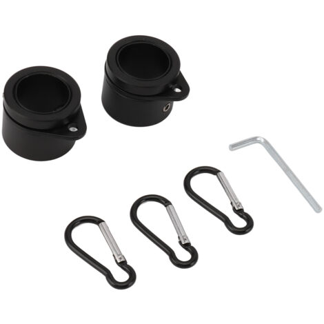 2 Pièces Anneaux de Mât Drapeau G3/4 en Alliage d'Aluminium 360° Rotatif Anti-Enroulement Attache de Fixation pour Drapeau Noir
