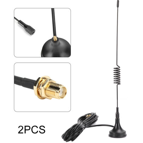 2 pièces Antenne Magnétique Voiture Amplificateur Signal pour Talkie-walkie BaoFeng UV-5R 8W