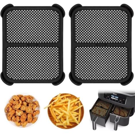 2 Pièces Anti-Éclaboussures Accessoires Pour Air Fryer Ninja,Reusable Air Fryer Accessoires Compatible Avec Ninja Foodi Af400Eu &