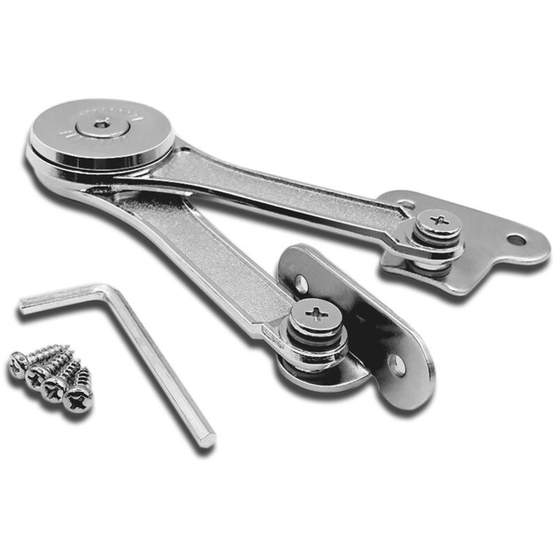 Basetbl - 2 Pièces Ascenseur réglable d'alliage de Zinc, charnière de support, pour porte de placard, boîtes de rangement en bois, cuisine, meuble,