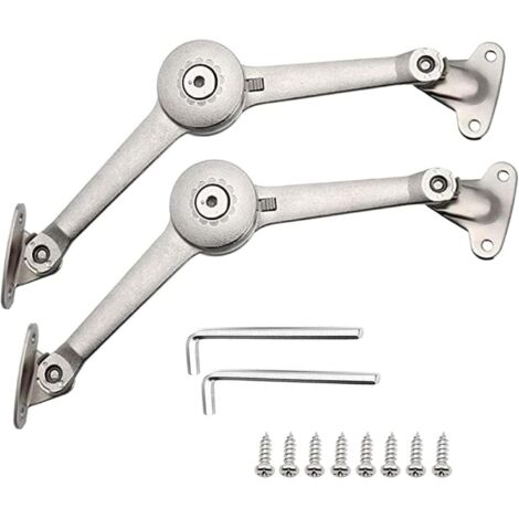 2 Pièces Ascenseur Réglable de Charnière de Support, Charnières de Support de Couvercle en Alliage de Zinc, Charnières de Support de Couvercle, Porte de Placard, Boîtes de Rangement en Bois
