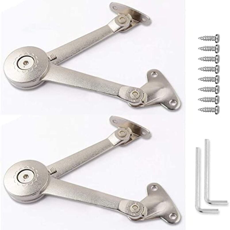 Fei Yu - 2 Pièces Ascenseur Réglable de Charnière de Support, Charnières de Support de Couvercle en Alliage de Zinc, Charnières de Support de