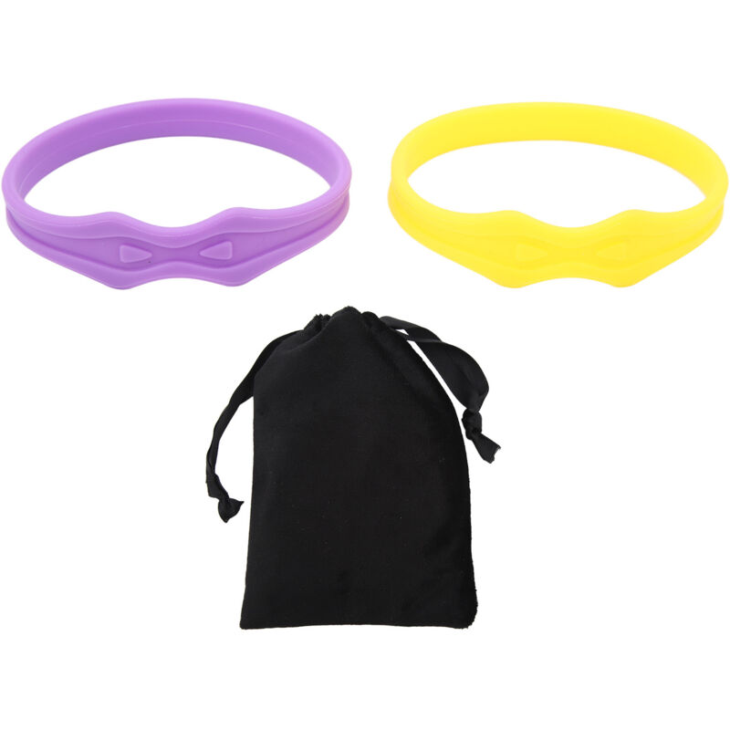 2 pièces Attache Genou en Silicone pour Tendinite, Coussinet Rotulien Confortable - Support pour Basketball et Sports, Jaune et Violet