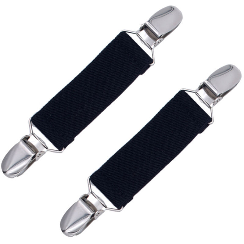 2 Pièces Attaches Gants Hiver Élastiques Acier Inoxydable pour Fixer Moufles Manteau Enfants Adultes