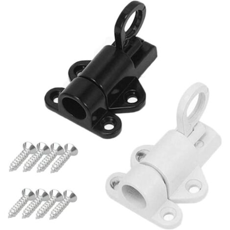2 Pièces Automatique Verrou de Porte Aluminium Verrou de Porte, Loquet de Boulon de Porte de Rebond, Alliage d'Aluminium de Boulon de Ressort de Porte, pour la Fenêtre, Porte de Remise, Maison