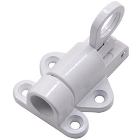 2 Pièces Automatique Verrou Porte,Alliage D'Aluminium Boulon Ressort,Aluminium Verrou Porte,Loquet Boulon Rebond,blanc