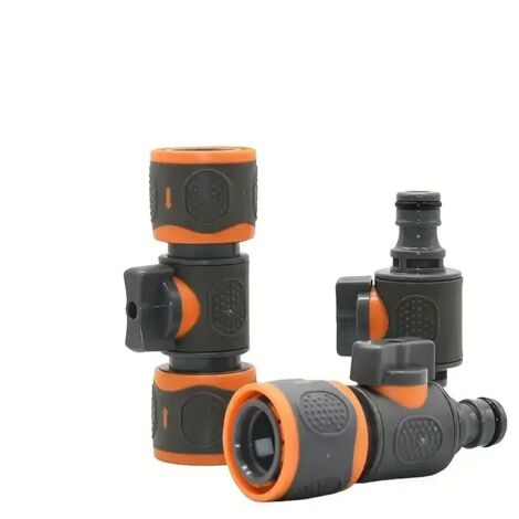 (2 pièces - B) Raccord rapide pour robinet 16 mm, vanne à bille, accessoires pour tuyau d'arrosage, adaptateur pour pistolet d'arrosage, adaptateur pour système d'irrigation goutte à goutte