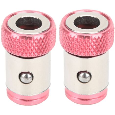 2 Pièces Bague Magnétiseur Universelle pour Embouts de Tournevis 1/4 Pouce Acier Magnétique Accessoires