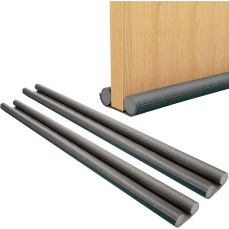 ERSANDY 2 Pièces Bas de Porte Double Boudin de Porte pour Porte, Coupe-Vent pour la Porte, Joint de Porte Anti Froid, Lavable et Découpable pour Anti Bruit Anti Souris et Insectes