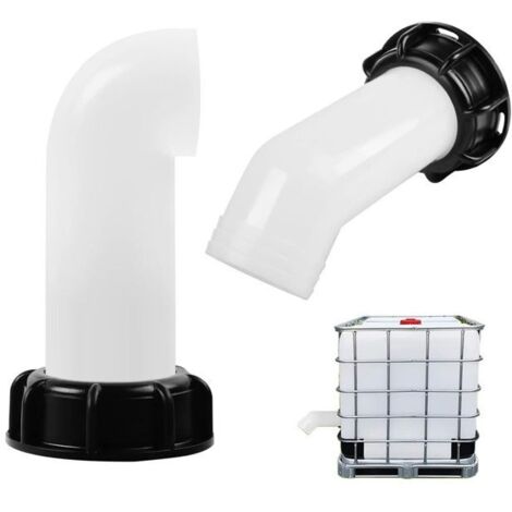 2 Pièces Bec de Vidange avec Écrou IBC, Embouts de Bec IBC, Buse de Réservoir d'Eau, Raccord Douille de Bec S60x6, Adaptateur