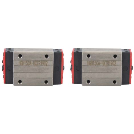 2 pièces Bloc Coulissant Miniature HGH15CA pour Guidage Linéaire en Acier
