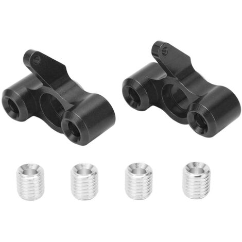 2 Pièces Bloc de Direction en Alliage d'Aluminium pour JLB 1/10, Amélioration de Suspension pour Voiture Télécommandée, Noir